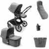 Bugaboo Combi Kinderwagen Fox 5 Met Accessoires Black /Grey Melange -Bugaboo bugaboo combi kinderwagen fox 5 met accessoires black grey melange a416759