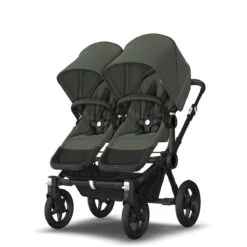Bugaboo Donkey 5 Duo Essential Bundel - Black - Forest Green -Bugaboo bugaboo donkey 5 black forest green forest green 1