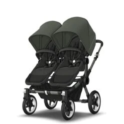 Bugaboo Donkey 5 Duo Graphite - Midnight Black - Forest Green -Bugaboo bugaboo donkey 5 duo graphite midnight black forest green 9