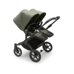 Voorkant -Bugaboo bugaboo donkey 5 twin black forest green seats