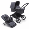 Bugaboo Kinderwagen Fox Cub Met Reiswieg En Zitje Black /Stormy Blue -Bugaboo bugaboo kinderwagen fox cub met reiswieg en zitje black stormy blue a410115