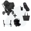 Bugaboo Donkey 5 Duo Essential Bundel - Black - Midnight Black -Bugaboo bugaboo donkey 5 duo essential bundle black midnight black