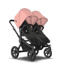 Bugaboo Donkey 5 Twin Black - Midnight Black - Morning Pink -Bugaboo bugboo donkey 5 twin black midnight black morning pink 4