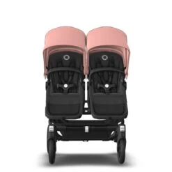 Bugaboo Donkey 5 Twin Black - Midnight Black - Morning Pink -Bugaboo bugboo donkey 5 twin black midnight black morning pink 5