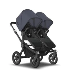 Bugaboo Donkey 5 Twin Black - Midnight Black - Stormy Blue -Bugaboo bugboo donkey 5 twin black midnight black stormy blue
